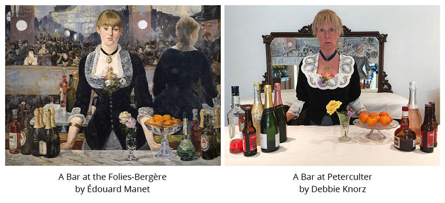 A Bar at the Folies-Bergère by Édouard Manet. A Bar at Peterculter by Debbie Knorz&nbsp; #all4won #abdnartmuseums #gettymuseumchallenge