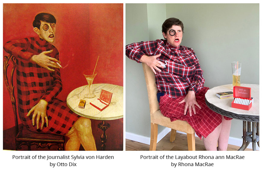 Portrait of the Journalist Sylvia von Harden by Otto Dix and Portrait of the Layabout Rhona and MacRae #all4won #abdnartmuseums #gettymuseumchal